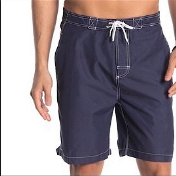 Trunks Navy Swami Hybrid Swim Trunks - Picture 8 of 8